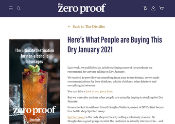 The Zero Proof: Sacré is What People Are Buying This Dry January